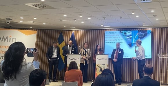 Reflektioner om kritiska råmaterialakten från industrin, politiken och näringslivet på svenska representationen i Bryssel